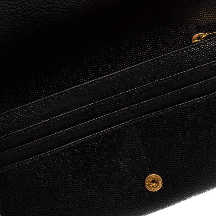 Pre Owned Saint Laurent Black Leather Kate Clutch