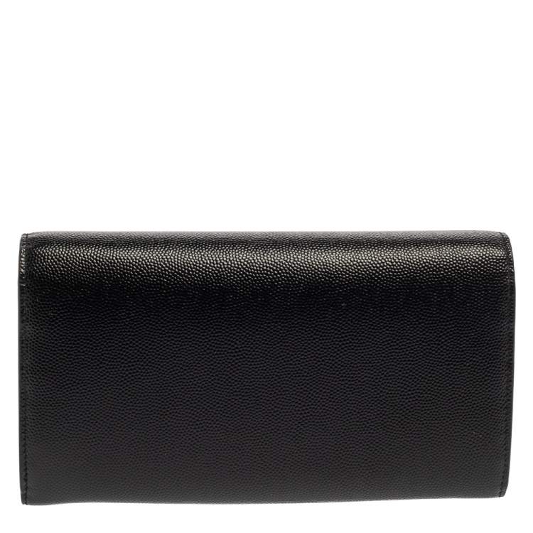 Pre Owned Saint Laurent Black Leather Kate Clutch