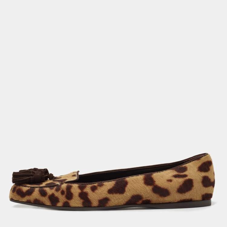 Yves saint laurent discount calf hair loafers