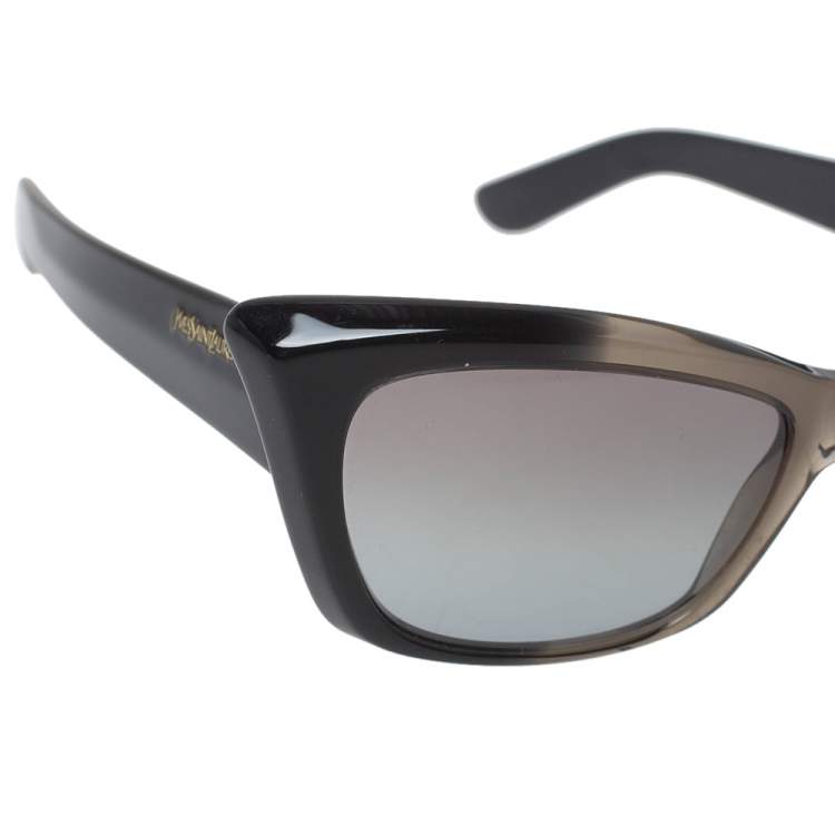 Pre Owned Yves Saint Laurent Paris Grey Degrade/ Grey 6337/S Cat Eye Sunglasses