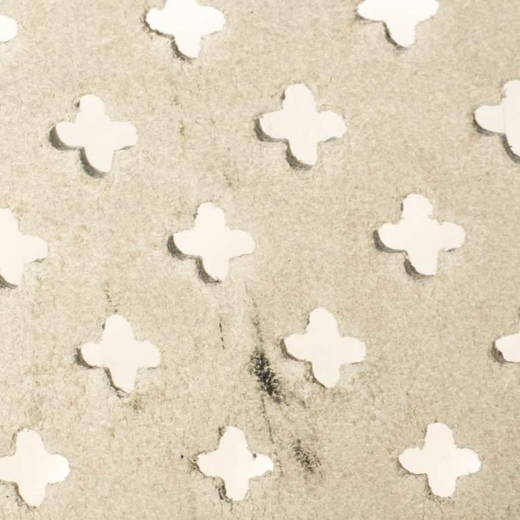 Pre Owned Yves Saint Laurent White Perforated Patent Leather Buckle Belt 90CM