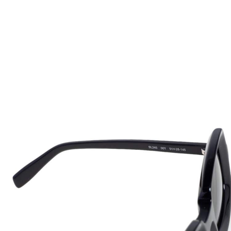 Pre Owned Saint Laurent Black/Grey SL245 Rectangle Sunglasses