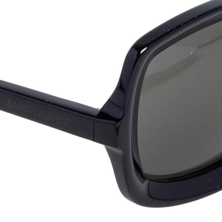 Pre Owned Saint Laurent Black/Grey SL245 Rectangle Sunglasses