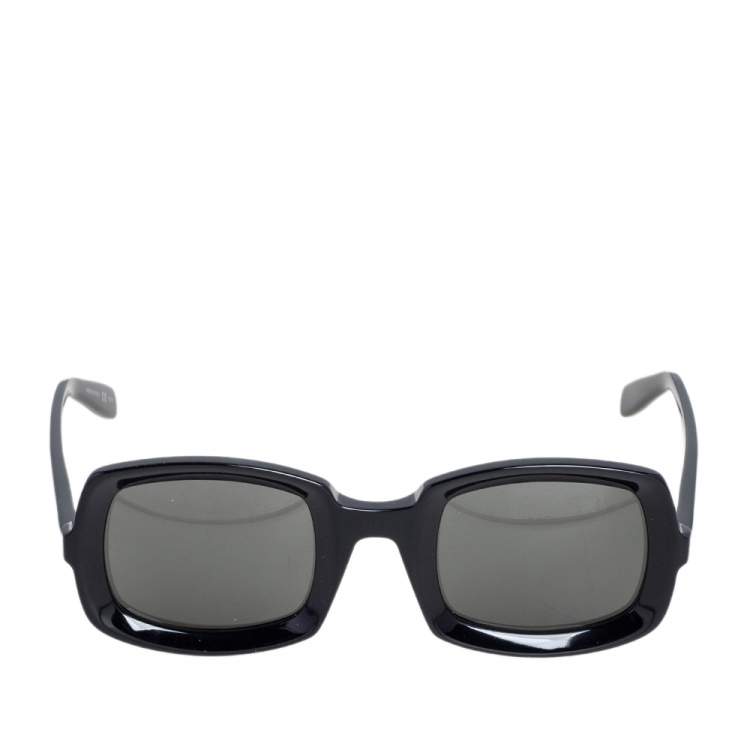 Pre Owned Saint Laurent Black/Grey SL245 Rectangle Sunglasses