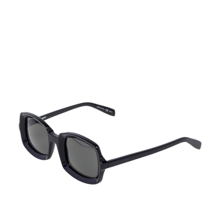 Pre Owned Saint Laurent Black/Grey SL245 Rectangle Sunglasses