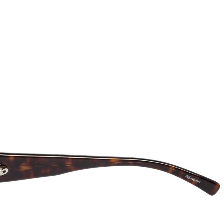 Pre Owned Yves Saint Laurent Tortoise/Brown Gradient YSL 6059/S Rectangular Sunglasses