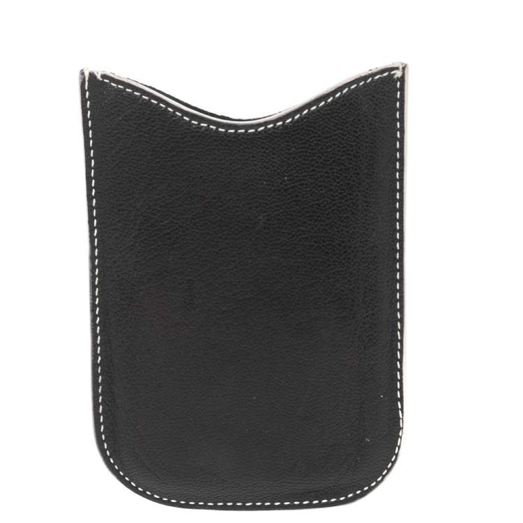 Pre Owned Yves Saint Laurent Black Leather Phone Cover