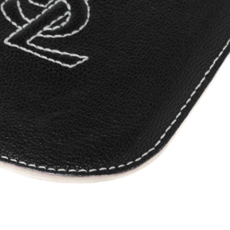Pre Owned Yves Saint Laurent Black Leather Phone Cover