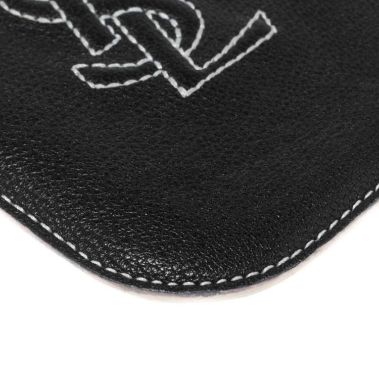 Pre Owned Yves Saint Laurent Black Leather Phone Cover