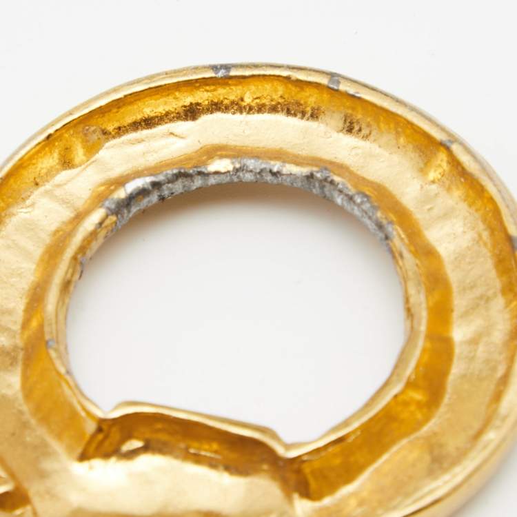 Pre Owned Saint Laurent Black Leather and Elastic Band Golden Hook Waist Belt 85CM