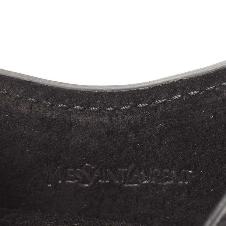 Pre Owned Yves Saint Laurent Black Leather Porte Blackberry Cover