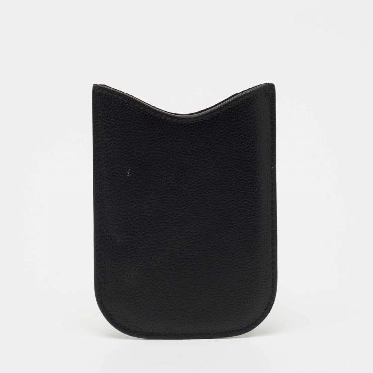 Pre Owned Yves Saint Laurent Black Leather Porte Blackberry Cover