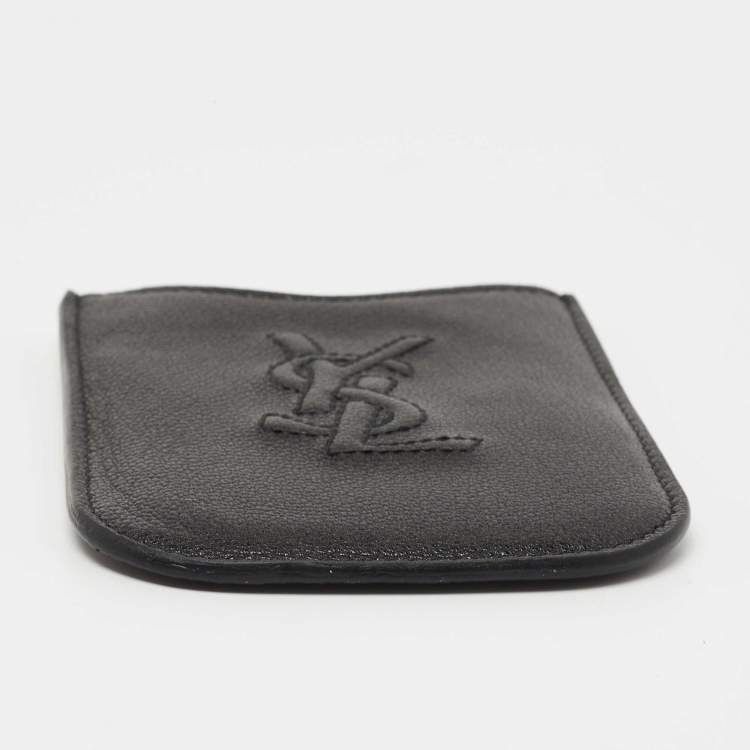 Pre Owned Yves Saint Laurent Black Leather Porte Blackberry Cover