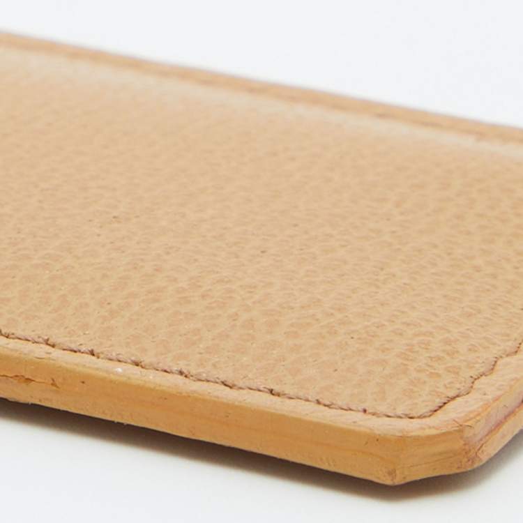 Pre Owned Yves Saint Laurent Beige Leather Pen Case