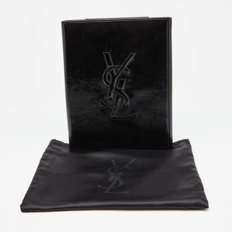 Pre Owned Yves Saint Laurent Black Patent Leather iPad Case