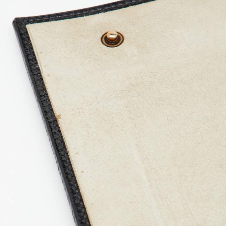 Pre Owned Yves Saint Laurent Black Patent Leather iPad Case