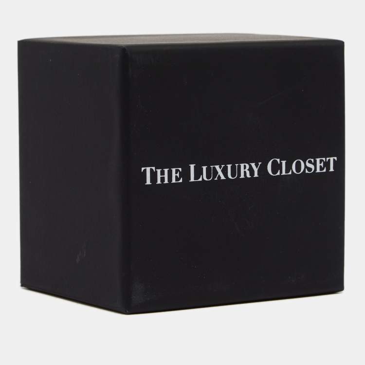 Pre Owned Yves Saint Laurent Arty Glass Gold Tone Bracelet