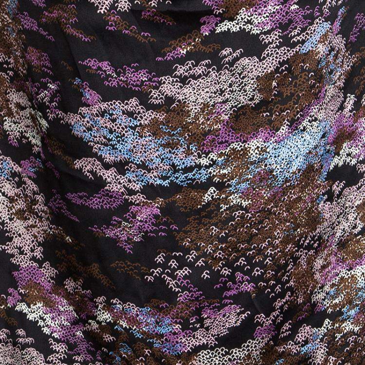 Pre Owned Yves Saint Laurent Multicolor Printed Silk Sleeveless Top M