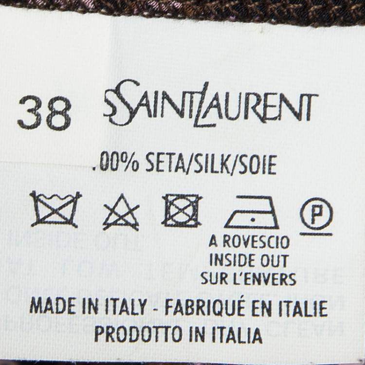 Pre Owned Yves Saint Laurent Multicolor Printed Silk Sleeveless Top M