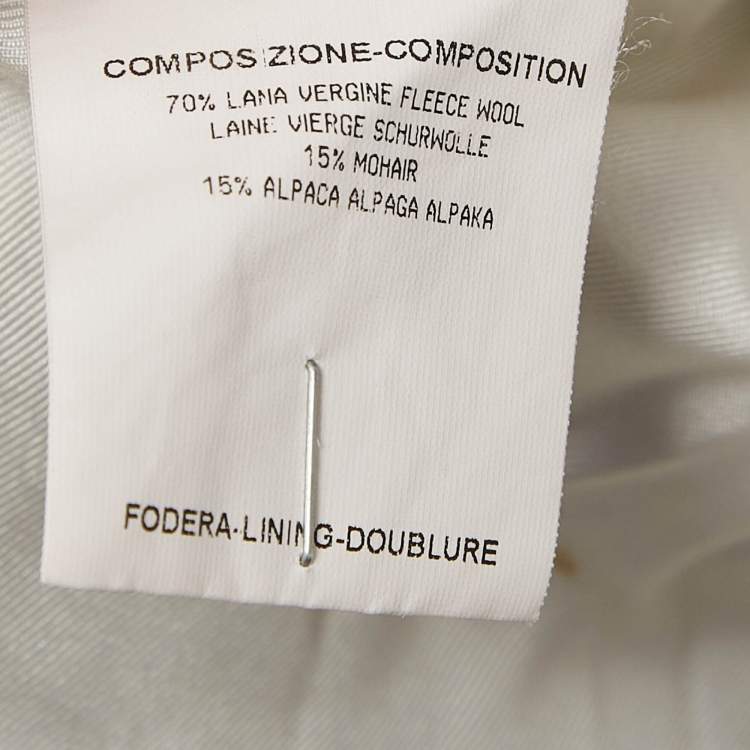 Pre Owned Yves Saint Laurent Black/White Micro Checks Wool Blazer M