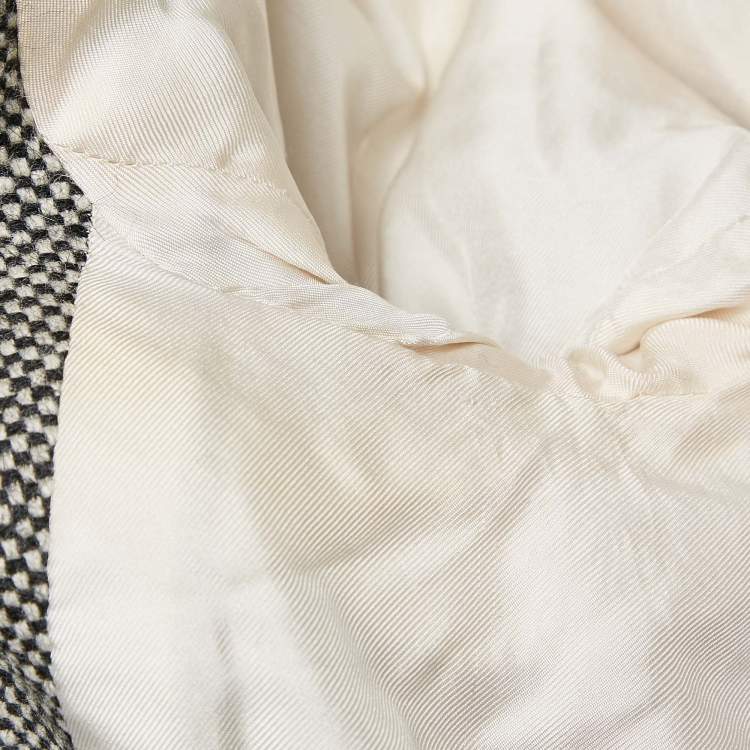 Pre Owned Yves Saint Laurent Black/White Micro Checks Wool Blazer M