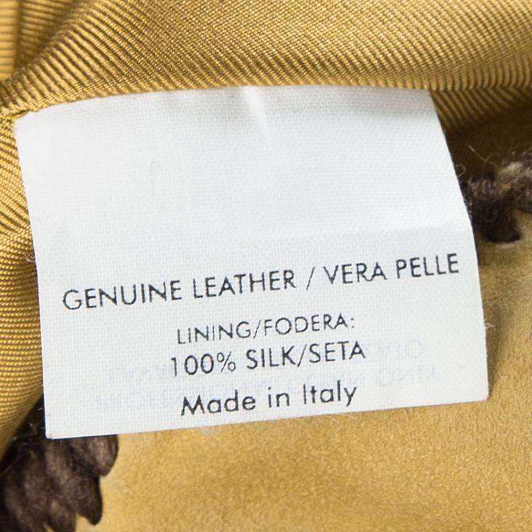 Pre Owned Yves Saint Laurent Paris Mustard Suede Contrast Trim Skirt S
