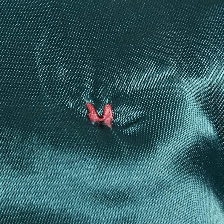 مملوكة مسبقًا بليزر إيف سان لوران قطني مزدوج الصدر باللونين الوردي والأزرق مقاس متوسط (ميديوم)