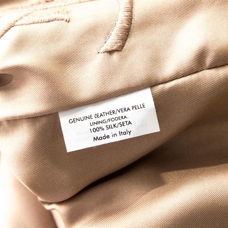 مملوكة مسبقًا Yves Saint Laurent Beige Leather Ruffle Detail Jacket L
