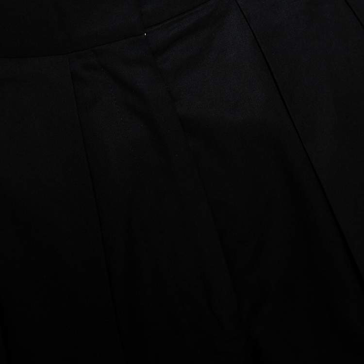 Pre Owned Yves Saint Laurent Black Cotton Carrot Pants S