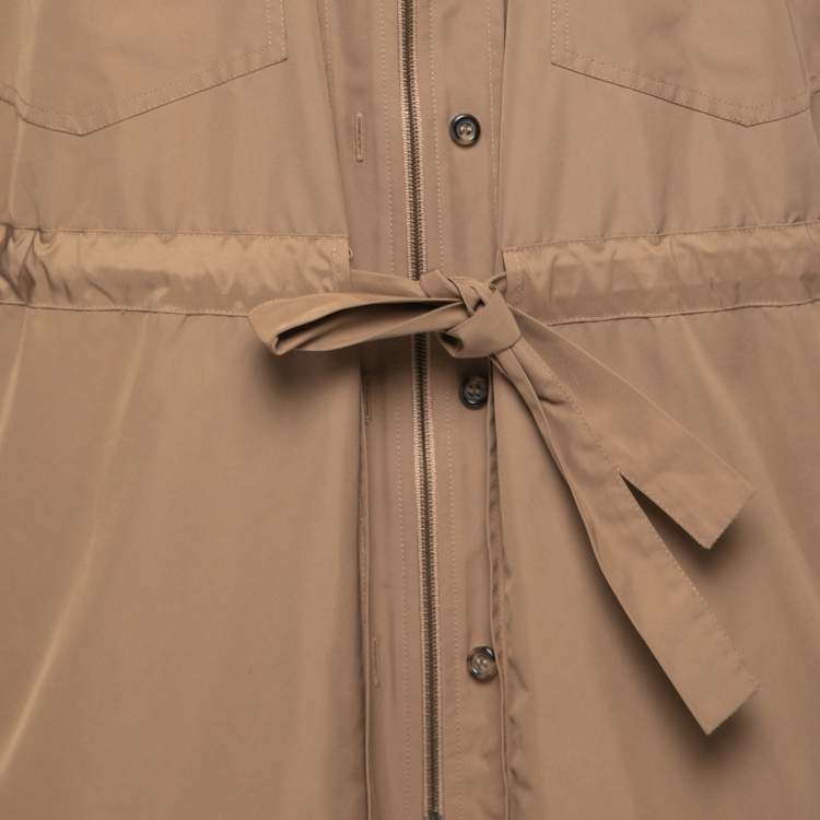 Pre Owned Yves Saint Laurent Brown Zip-Up Shirt Jacket M