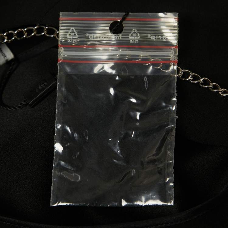 Pre Owned Yves Saint Laurent Black Crepe Chain Neck Detailed Short Dress M