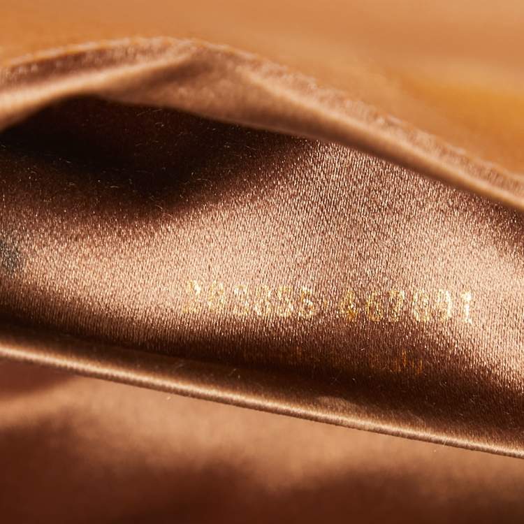 Pre Owned Yves Saint Laurent Brown Patent Leather Belle De Jour Flap Clutch