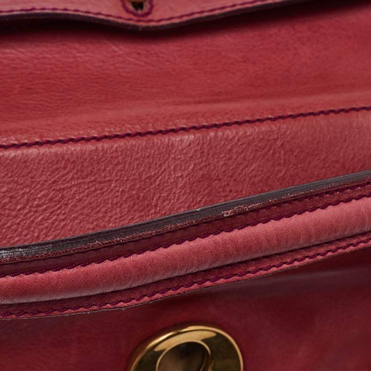 Pre Owned Yves Saint Laurent Multicolor Ostrich and Canvas Medium Muse Two Top Handle Bag