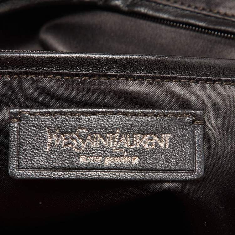 Pre Owned Yves Saint Laurent Brown Leather Roady Hobo