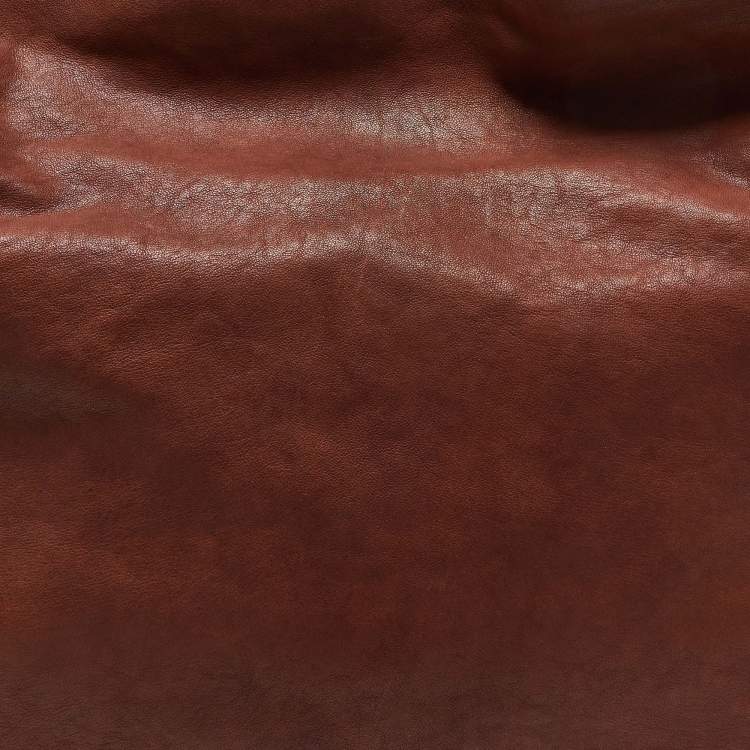 Pre Owned Yves Saint Laurent Brown Leather Roady Hobo