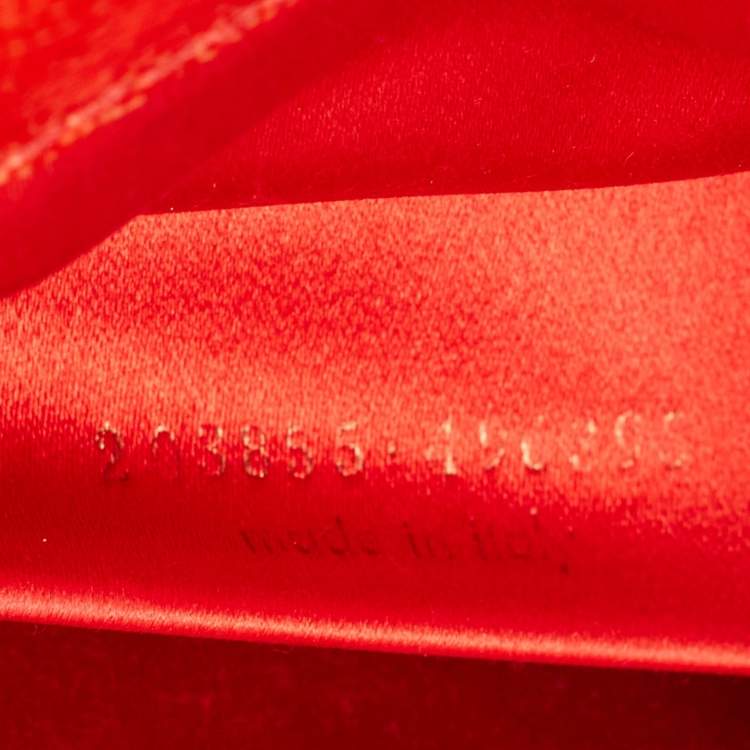 Pre Owned Yves Saint Laurent Red Patent Leather Belle De Jour Flap Clutch
