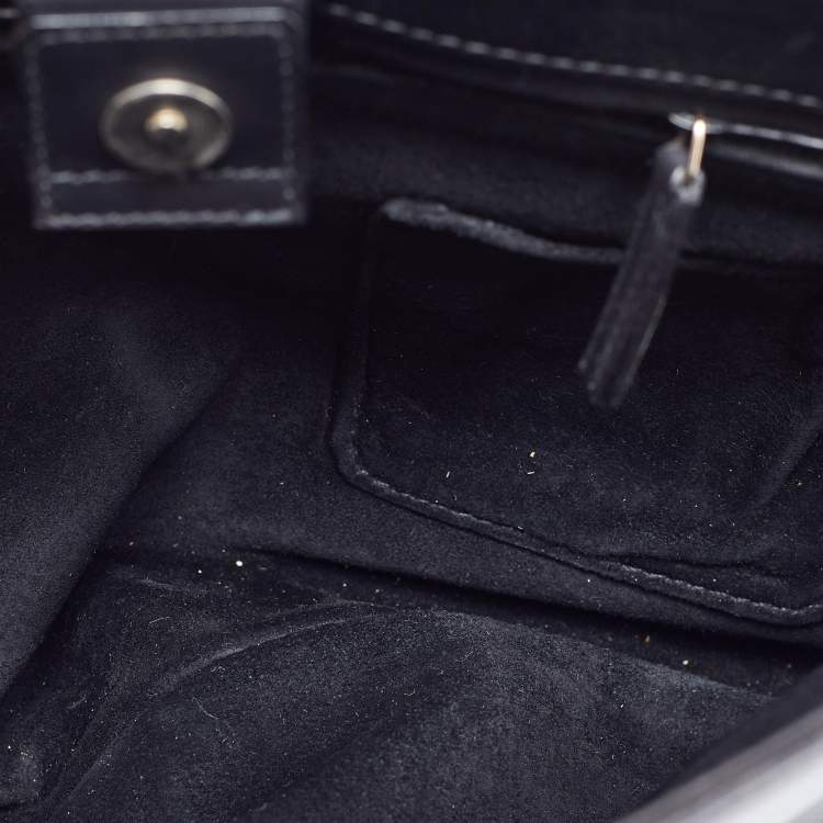 Pre Owned Yves Saint Laurent Black Leather Mombasa Hob Shoulder Bag
