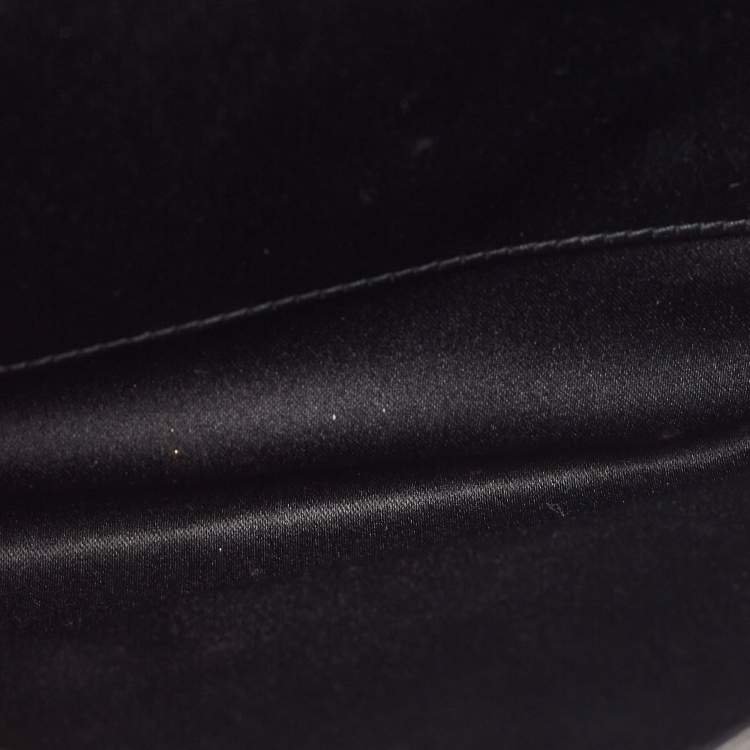 Pre Owned Yves Saint Laurent Metallic Leather Belle De Jour Clutch