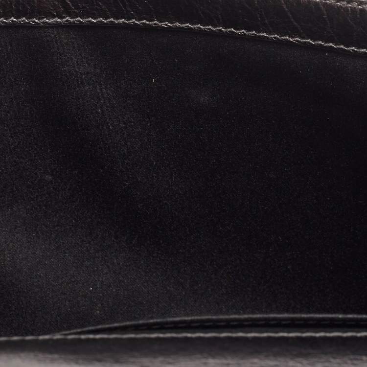 Pre Owned Yves Saint Laurent Metallic Leather Belle De Jour Clutch
