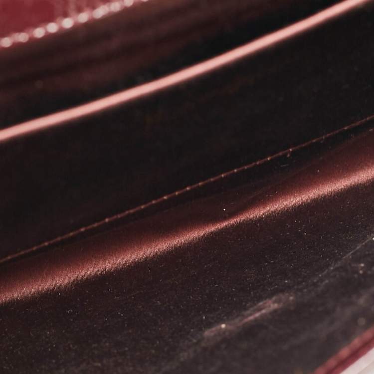 Pre Owned Yves Saint Laurent Burgundy Patent Leather Belle De Jour Clutch