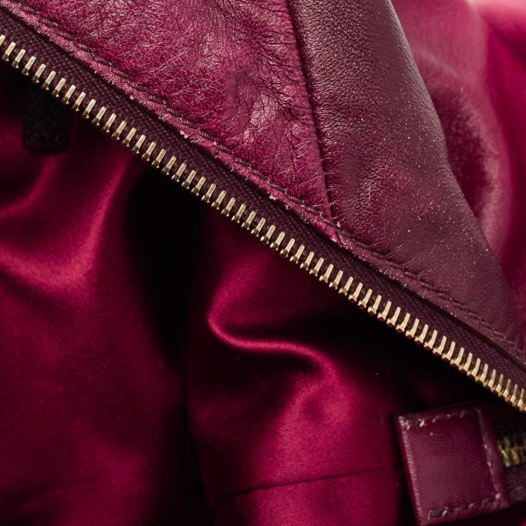 Pre Owned Yves Saint Laurent Ombre Pink Leather Easy Y Satchel