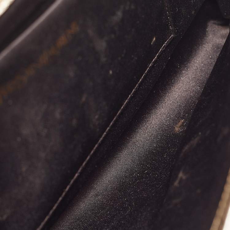 Pre Owned Yves Saint Laurent Gold Leather Belle De Jour Clutch