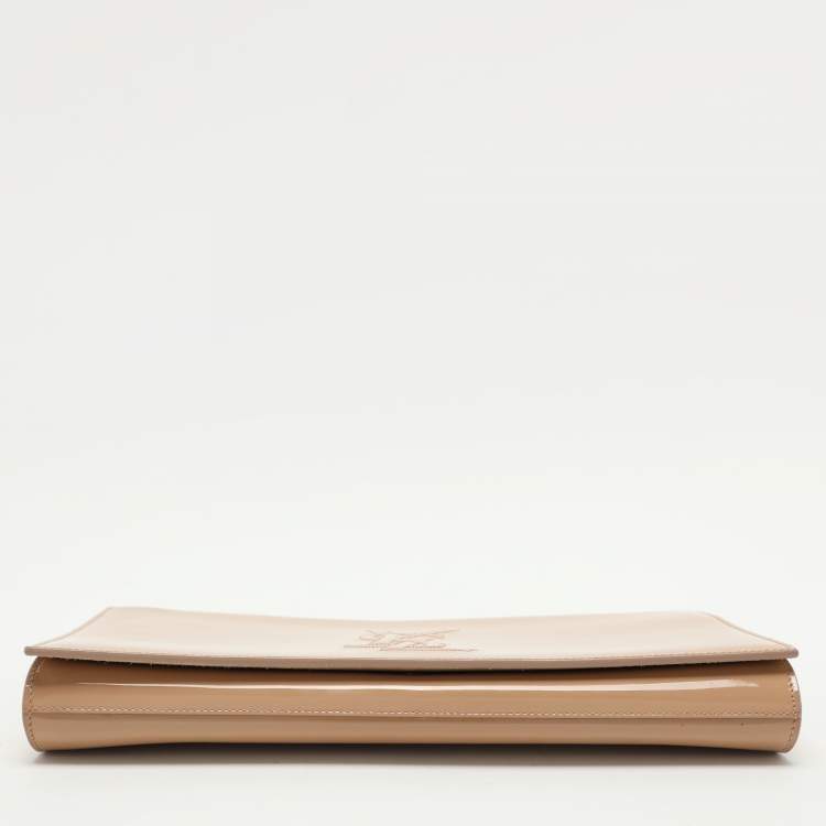 Pre Owned Yves Saint Laurent Beige Patent Leather Belle De Jour Clutch