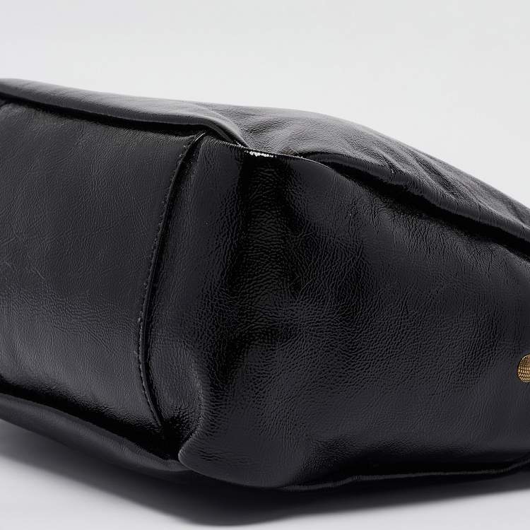 Pre Owned Yves Saint Laurent Black Patent Leather Multy Hobo