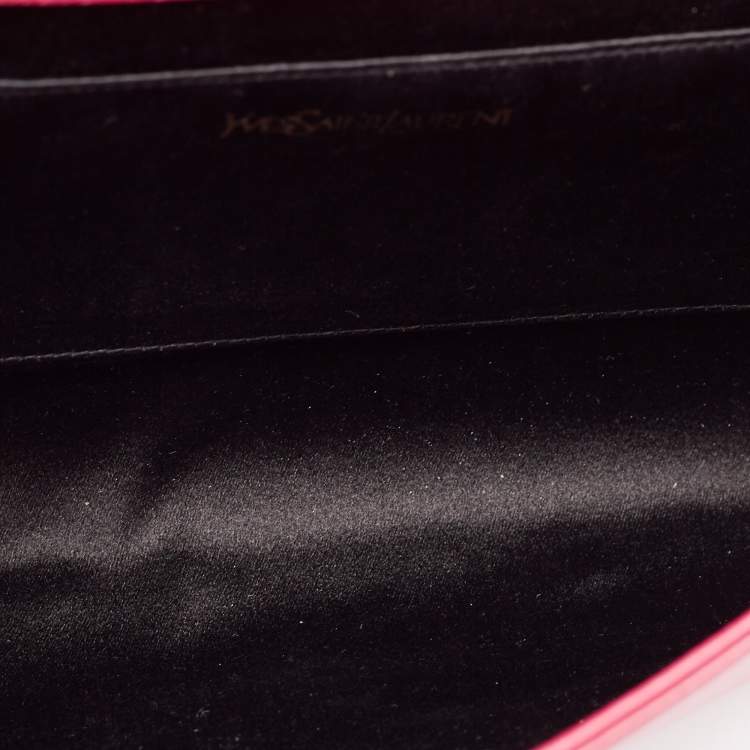 Pre Owned Yves Saint Laurent Pink Leather Belle De Jour Clutch