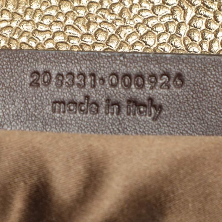 Pre Owned Yves Saint Laurent Gold Leather Sac 32 Tote