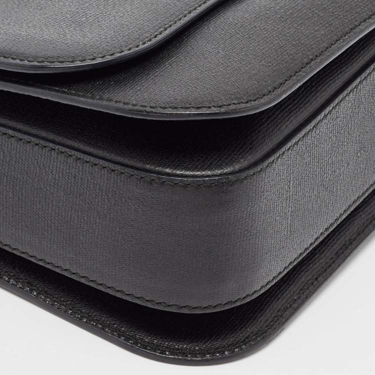 Pre Owned Yves Saint Laurent Black Leather Large Chyc Flap Shoulder Bag