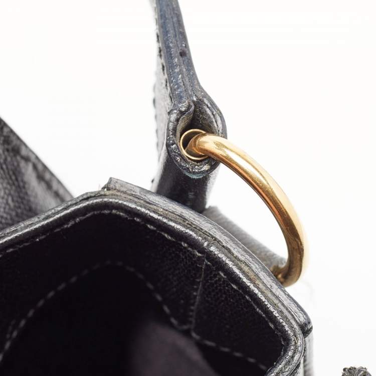Pre Owned Yves Saint Laurent Black Leather Large Chyc Flap Shoulder Bag