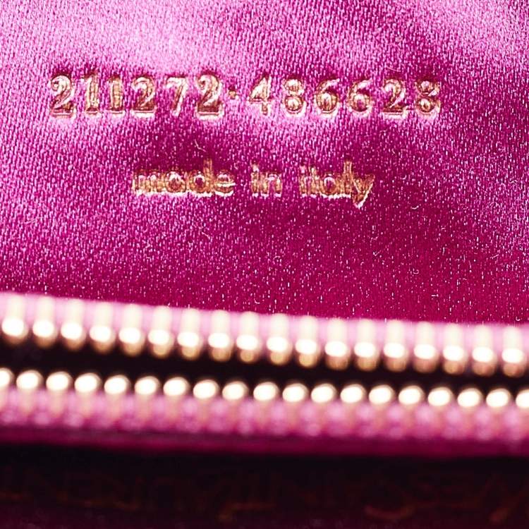 Pre Owned Yves Saint Laurent Purple Satin Chain Clutch