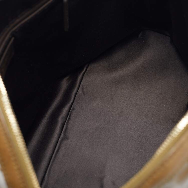 Pre Owned Yves Saint Laurent Olive Green Leather Large Muse Bag